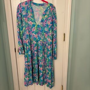 Lilly Pulitzer Alana Dress XXL Keep On Beleafing